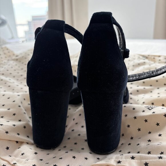 MAJE suede heels navy blue - Picture 3 of 4